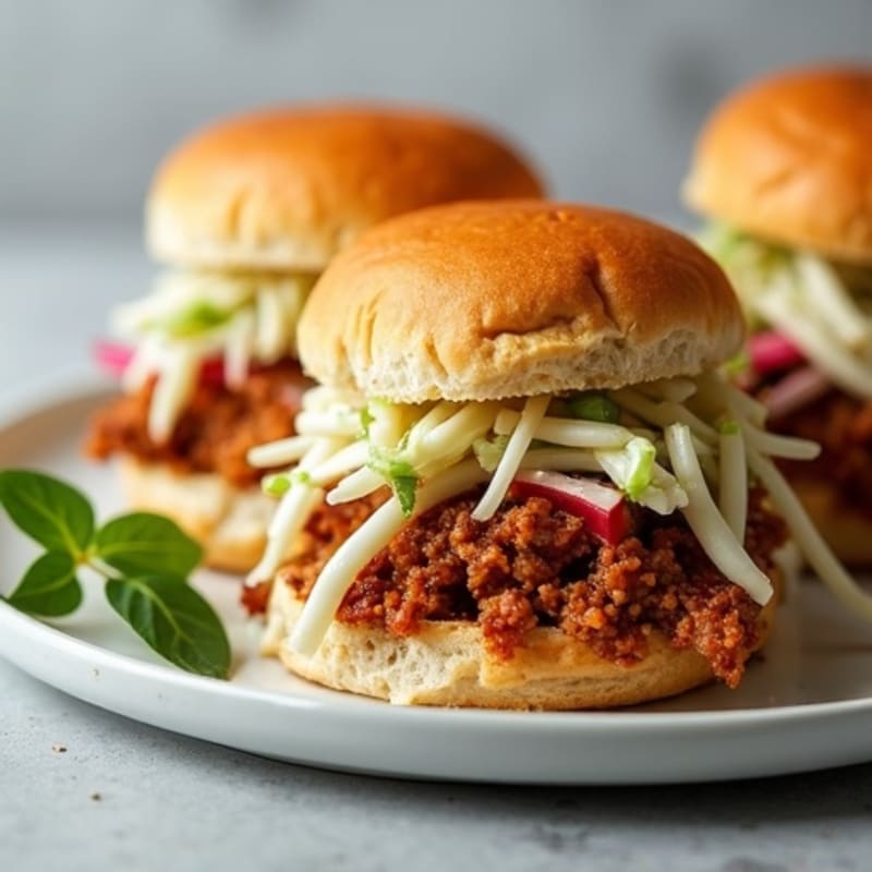 Lean Pulled Pork Sliders with Crunchy Slaw