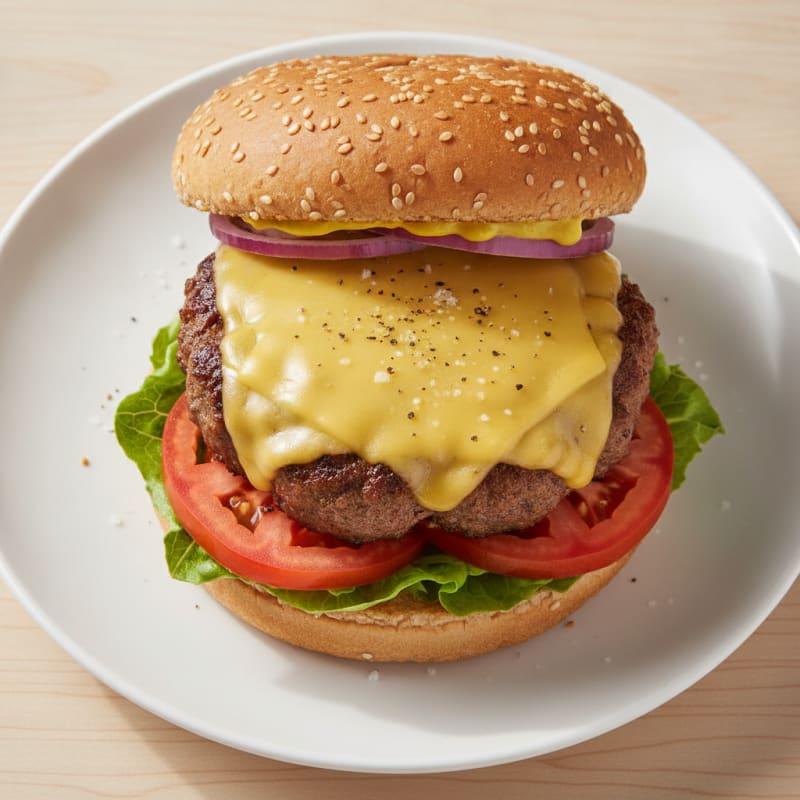 Classic Beef Burger with Cheddar
