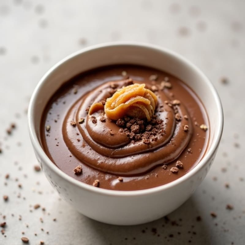 Silky Chocolate Protein Pudding with Almond Butter