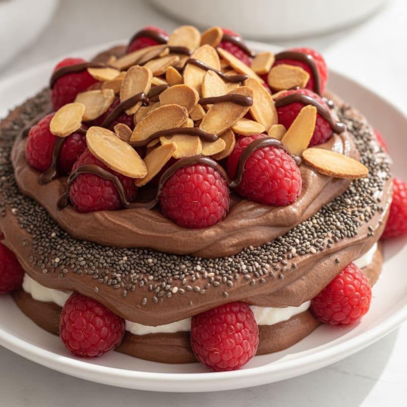 Silky Chocolate Protein Greek Yogurt Parfait