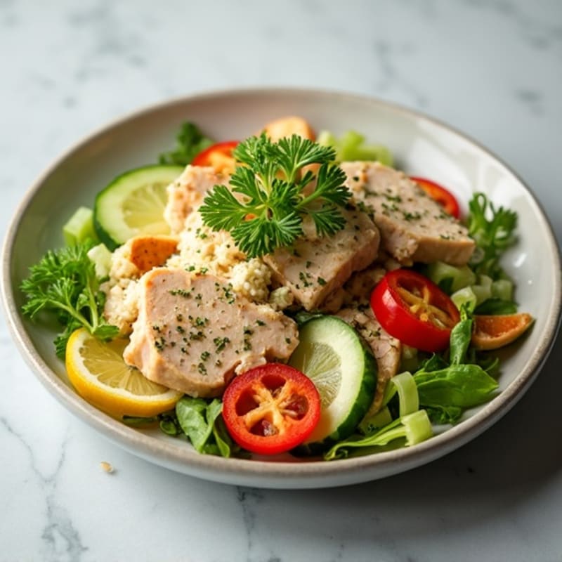 Herb-Lemon Wild Tuna Salad with Crunchy Vegetables