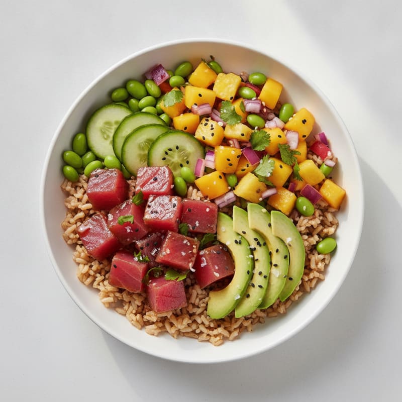 Ahi Tuna Poke with Tropical Salsa