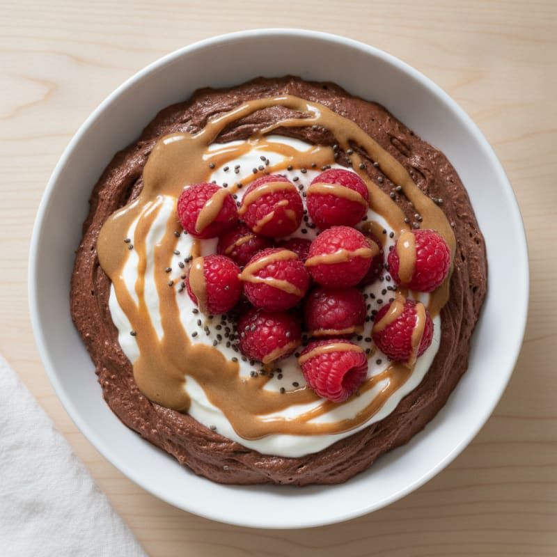Silky Chocolate Protein Pudding with Greek Yogurt