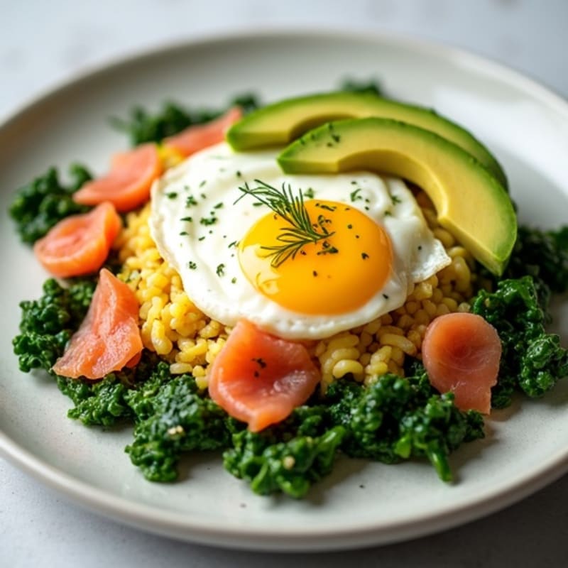 Creamy Cottage Cheese Scramble with Smoked Salmon and Avocado