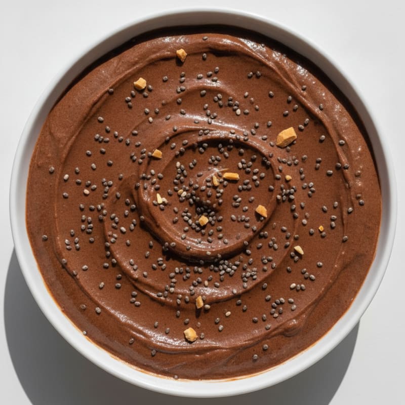 Creamy Vegan Protein Chocolate Pudding with Chia Seeds