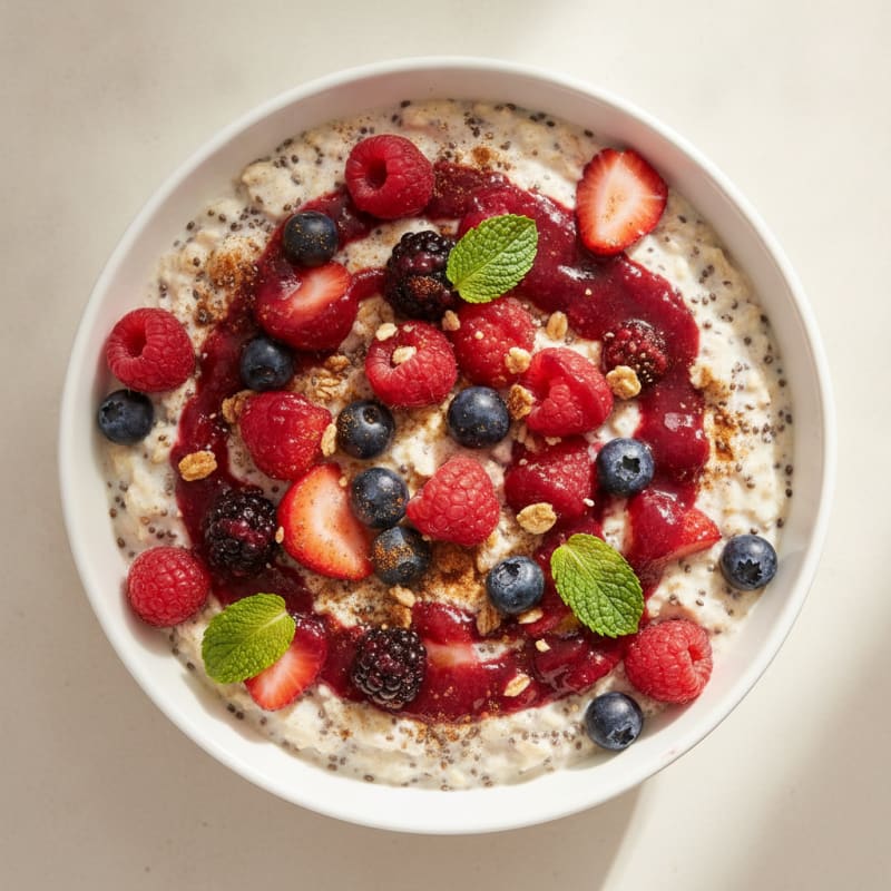 Berry Chia Overnight Oats