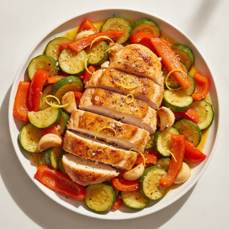 Lemon Herb Roasted Chicken and Veggies