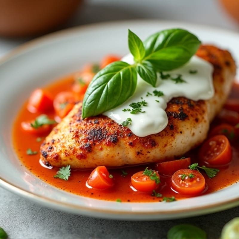 Healthy Creamy Spiced Tomato Chicken