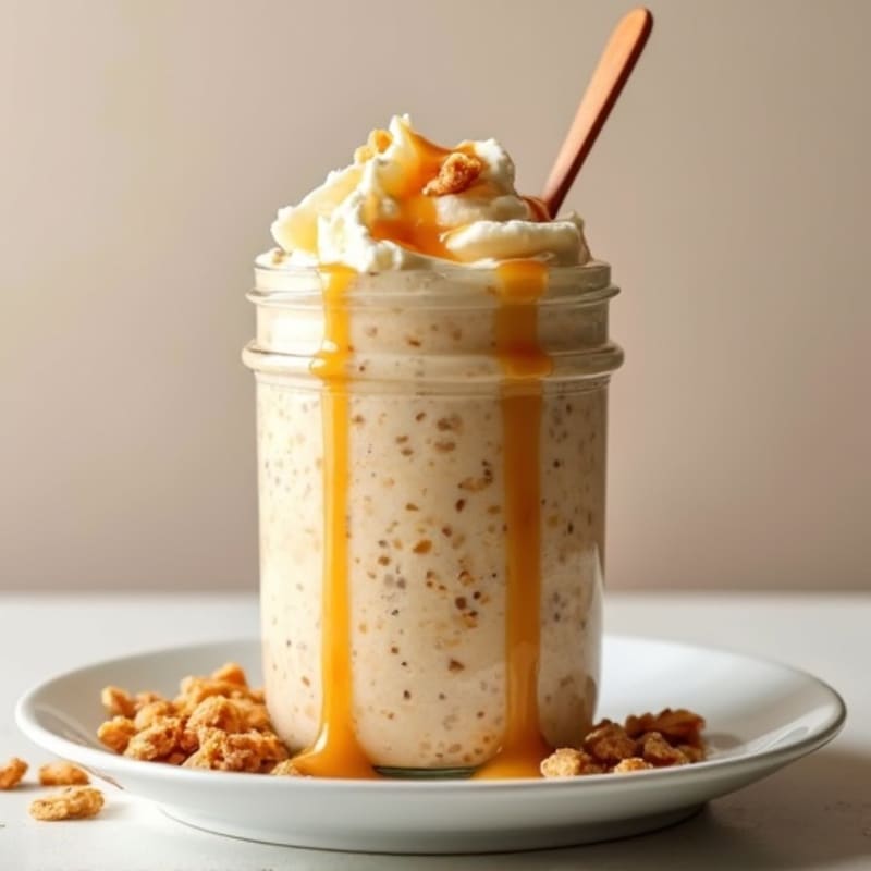 Creamy Butterscotch Protein Overnight Oats