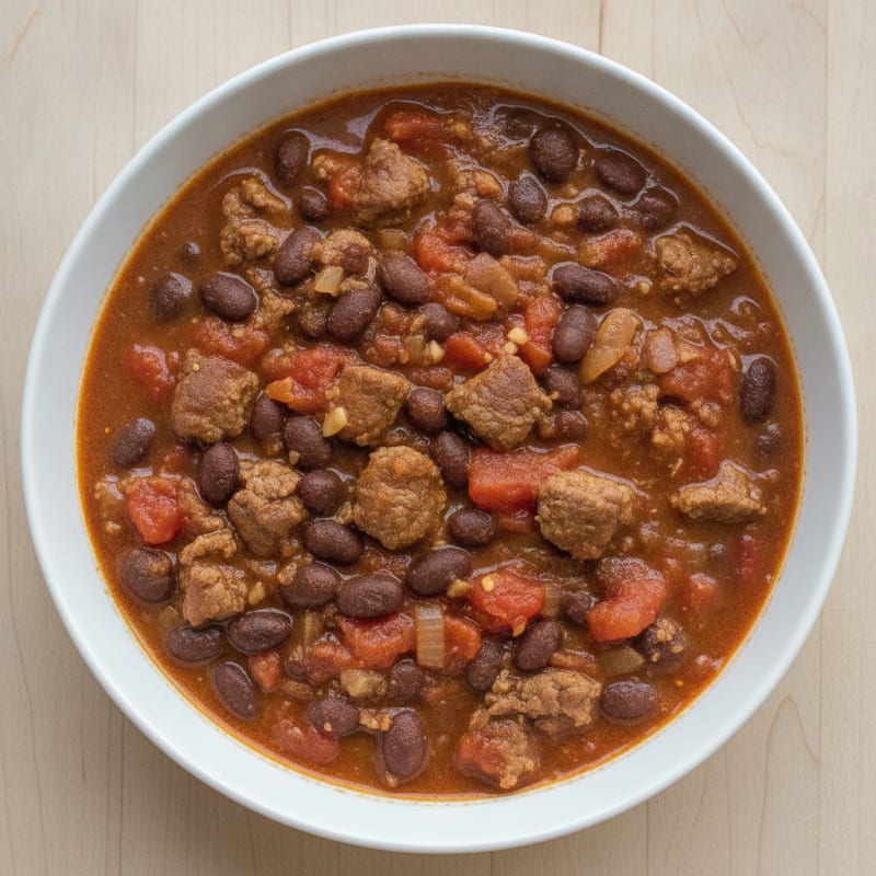 Ground Beef and Black Bean Chili