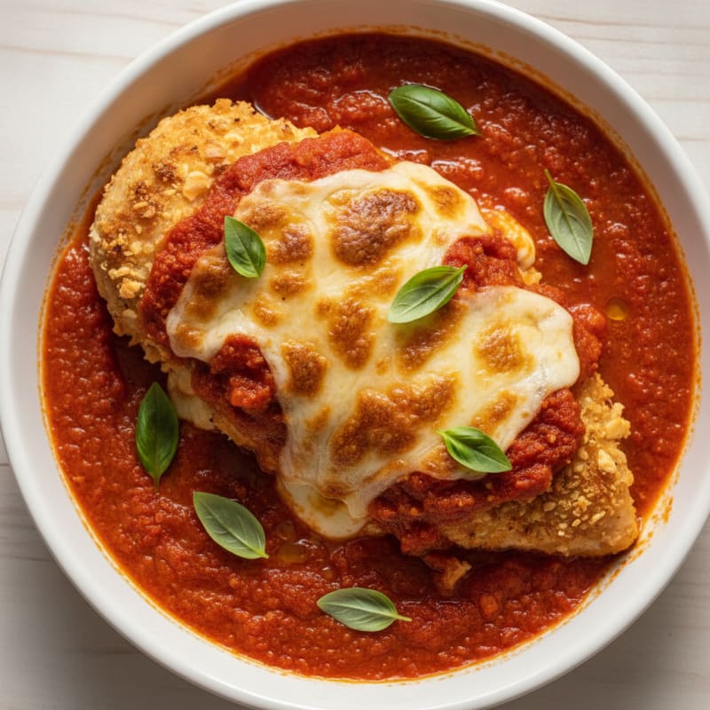 Baked Chicken Parmesan with Marinara