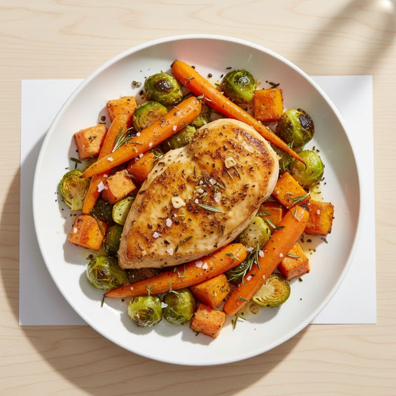 Herb-Roasted Chicken with Roasted Vegetables