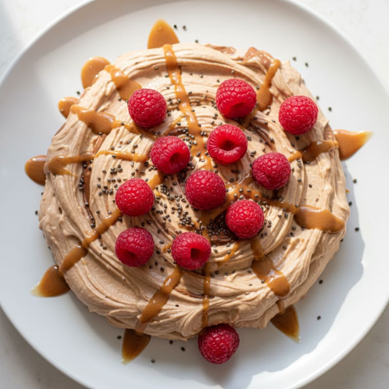 Silky Greek Yogurt Protein Mousse with Almond Butter