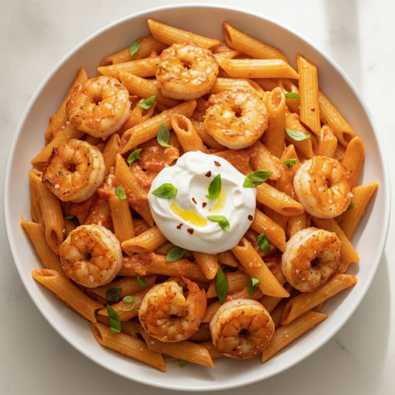 Penne with Creamy Tomato Vodka Sauce