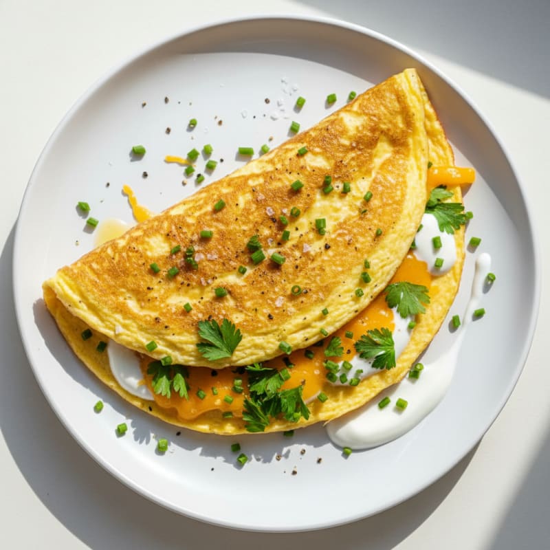 Creamy Herb and Cheese Omelette