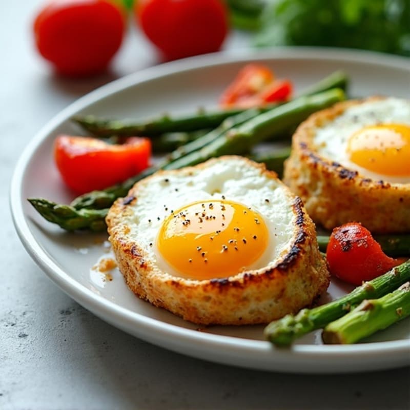Sheet Pan Eggs with Roasted Asparagus and Bell Peppers