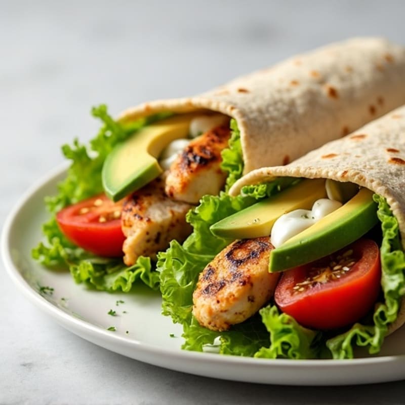 Grilled Herb Chicken and Avocado Wrap