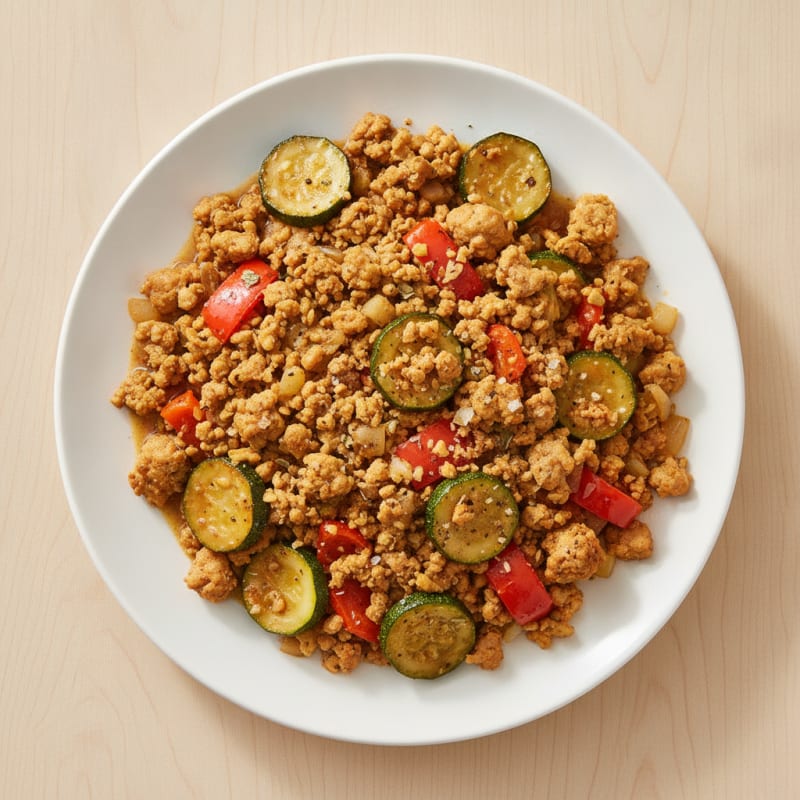 Savory Ground Turkey and Vegetable Skillet