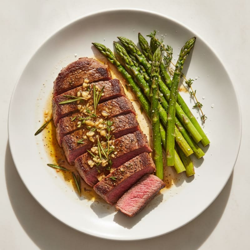 Pan-Seared Steak with Garlic Herb Butter