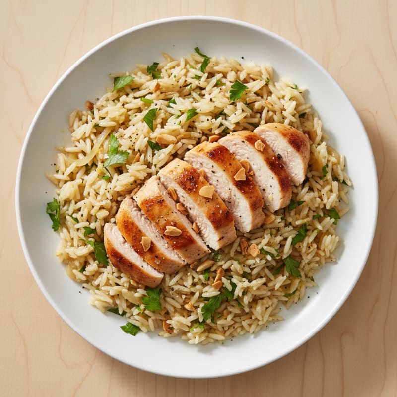 Lemon Herb Rice Pilaf with Toasted Almonds