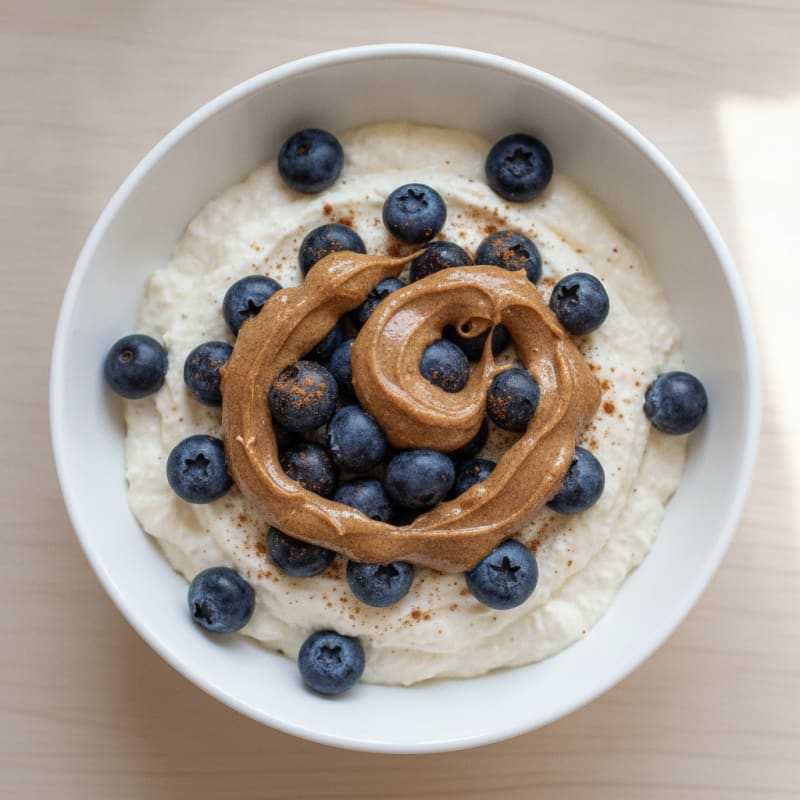 Silky Greek Yogurt Protein Pudding with Berries