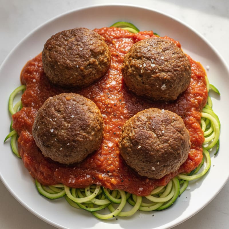 Ground Beef Meatballs in Marinara