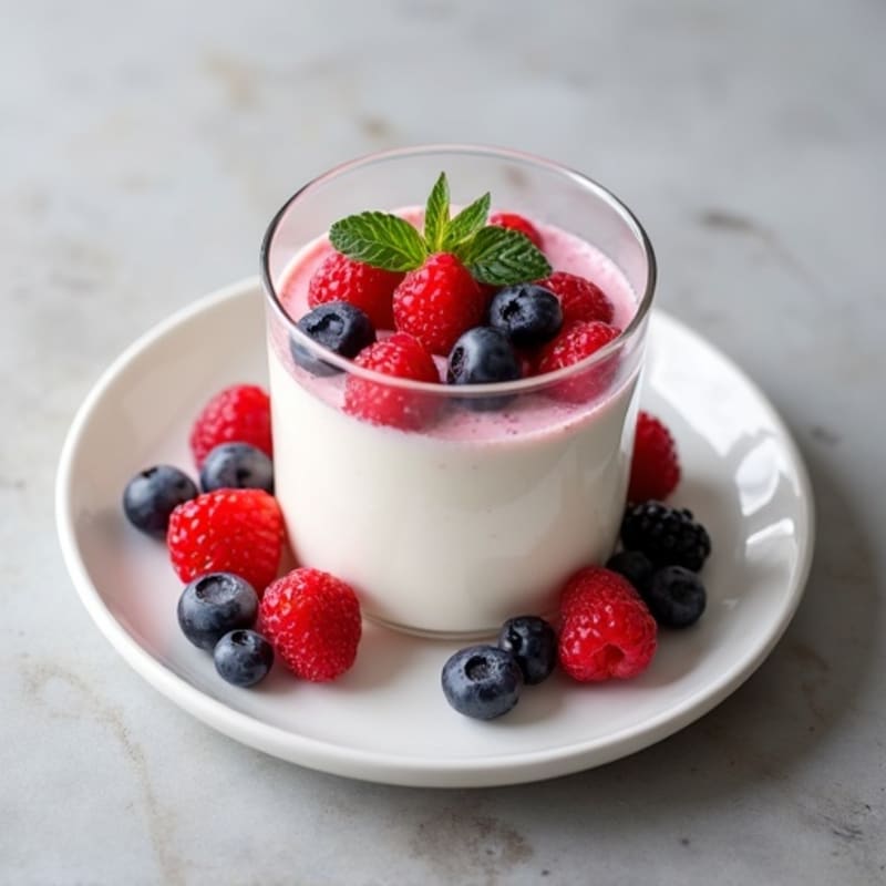 Greek Yogurt Protein Mousse with Mixed Berries