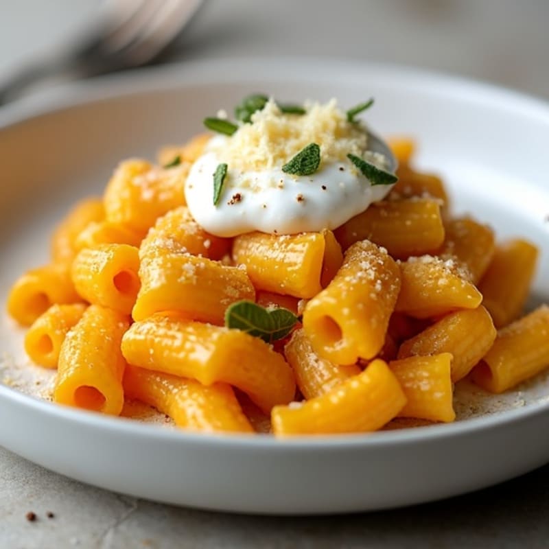 Baked Whole Wheat Macaroni with Creamy Butternut Squash Sauce