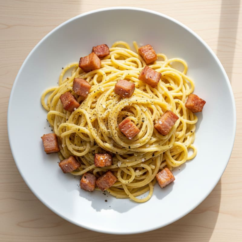 Classic Carbonara with Crispy Pancetta