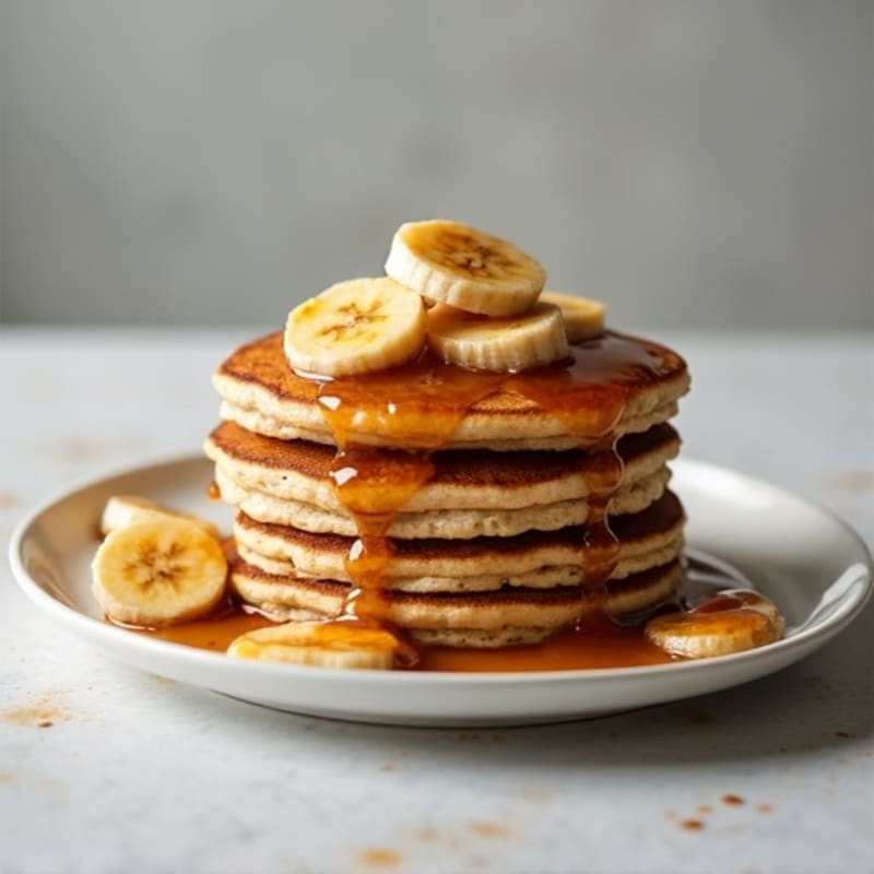 Protein-Packed Caramelized Banana Oat Pancakes