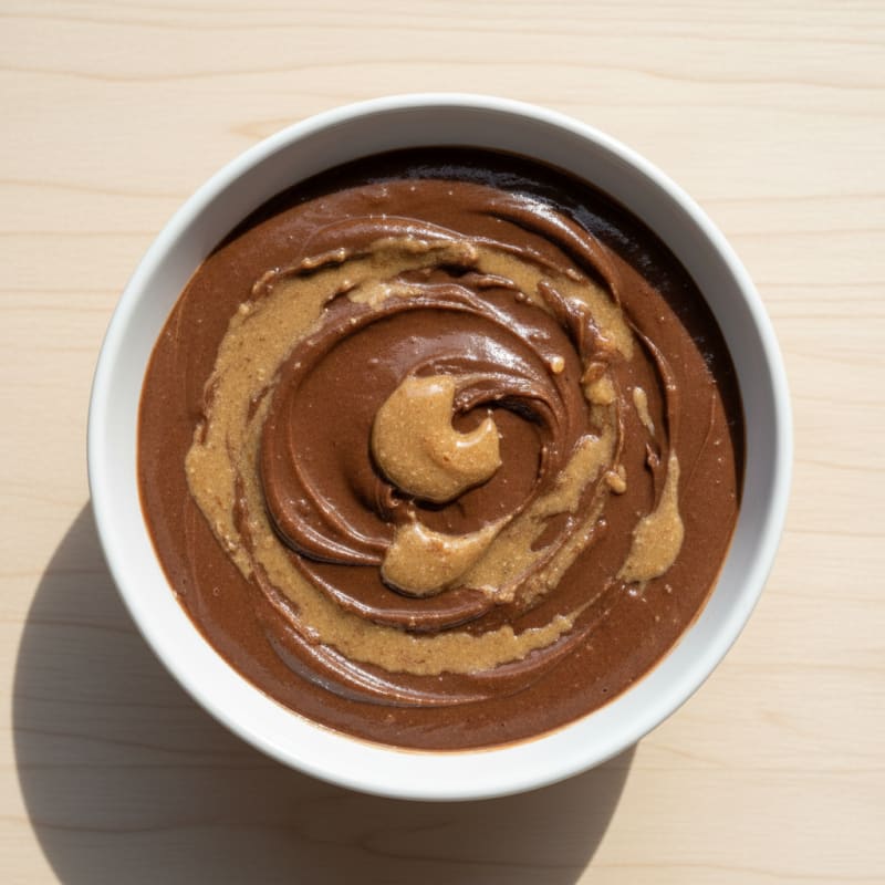 Chocolate Protein Pudding with Almond Butter Swirl