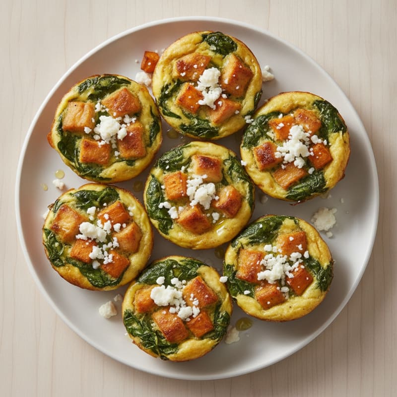 Crispy Chicken and Spinach Egg Muffins