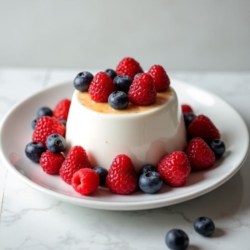 Silky Vanilla Protein Yogurt with Fresh Berries