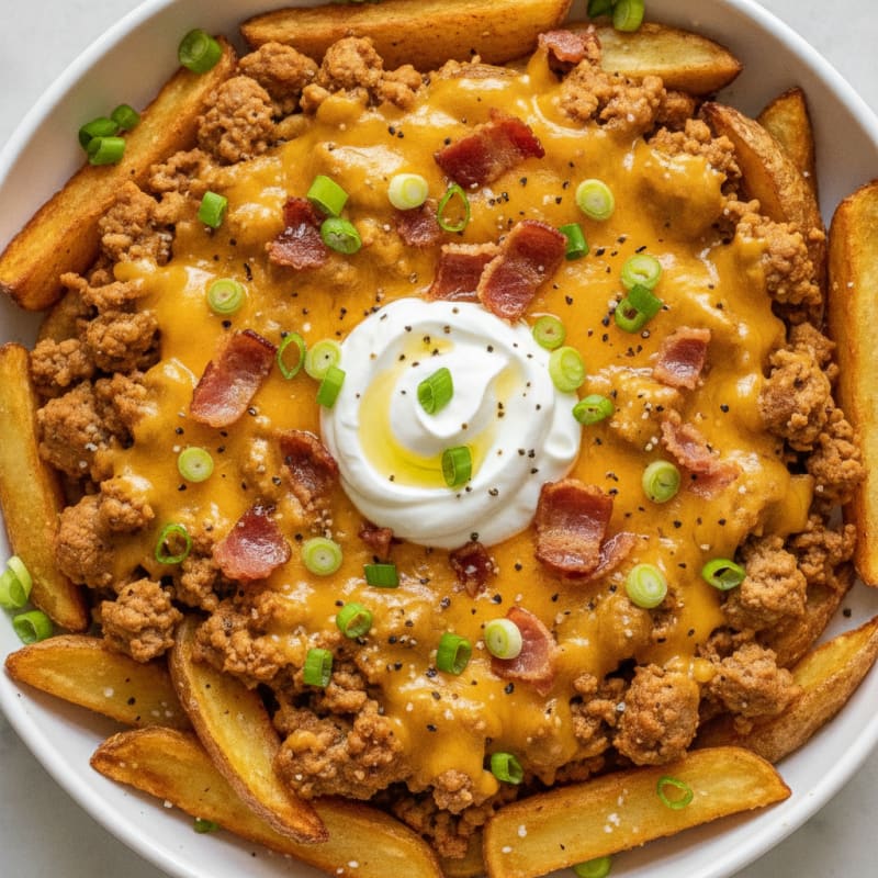 Loaded Protein Bacon Cheese Fries