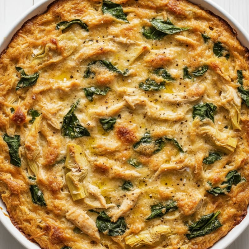Baked Spinach Artichoke Dip with Three Cheeses