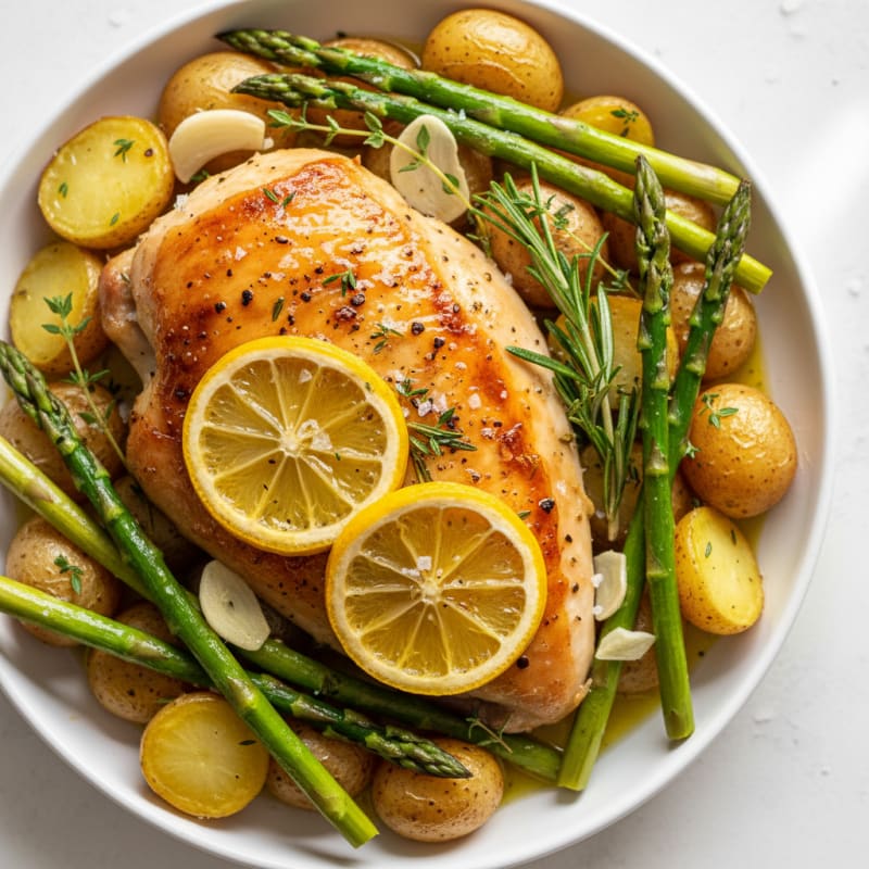 Crispy Lemon-Herb Roasted Chicken