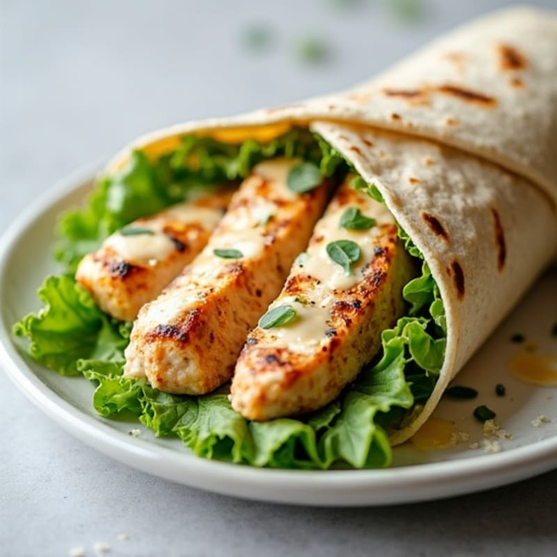 Grilled Chicken Caesar Wrap with Creamy Dressing