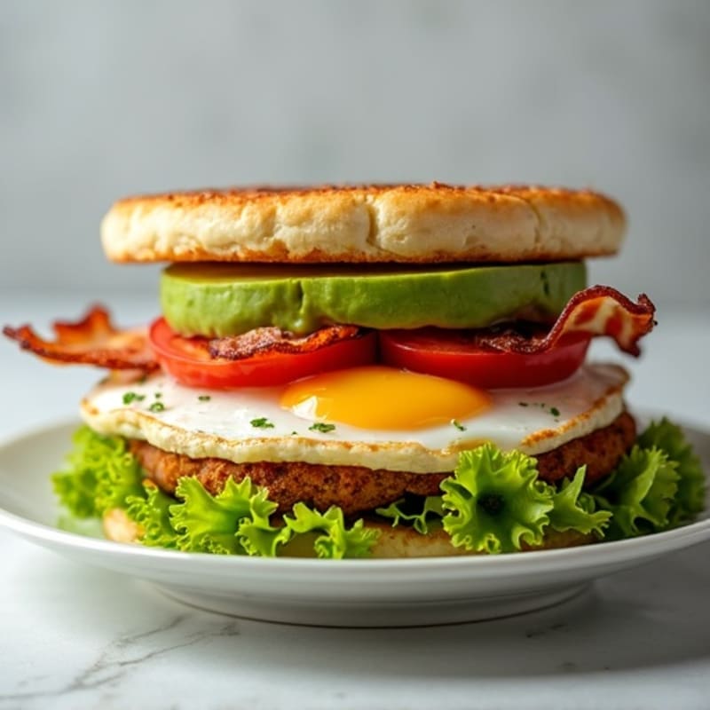 Crispy Turkey Bacon and Avocado Lettuce Stack