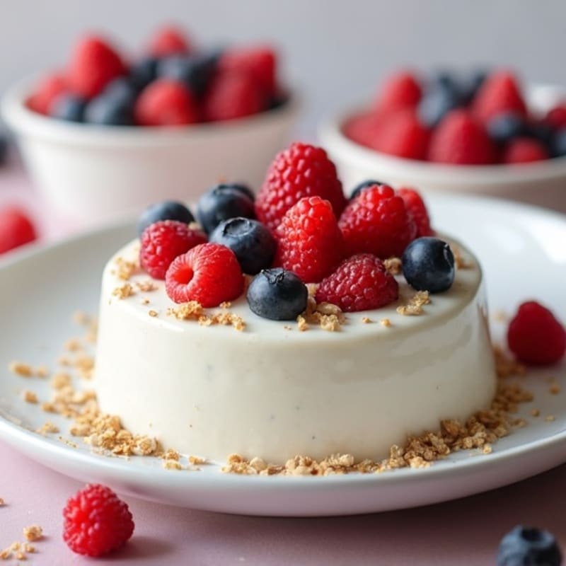 Creamy Greek Yogurt Protein Pudding with Berries