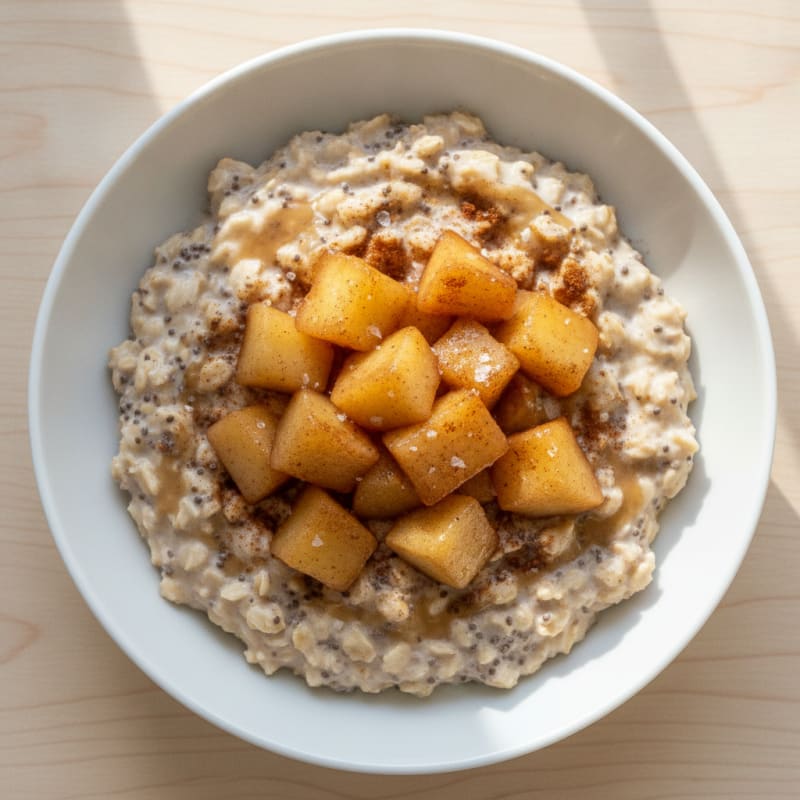 Apple Cinnamon Protein Overnight Oats