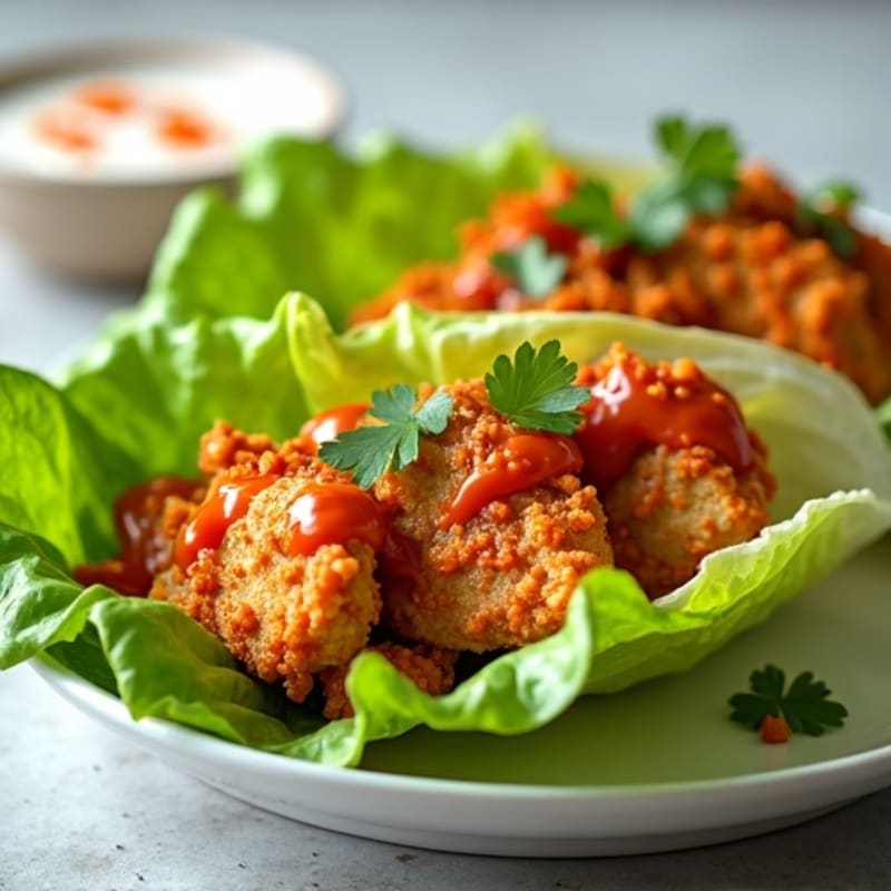 Crispy Buffalo Chicken Lettuce Wrap