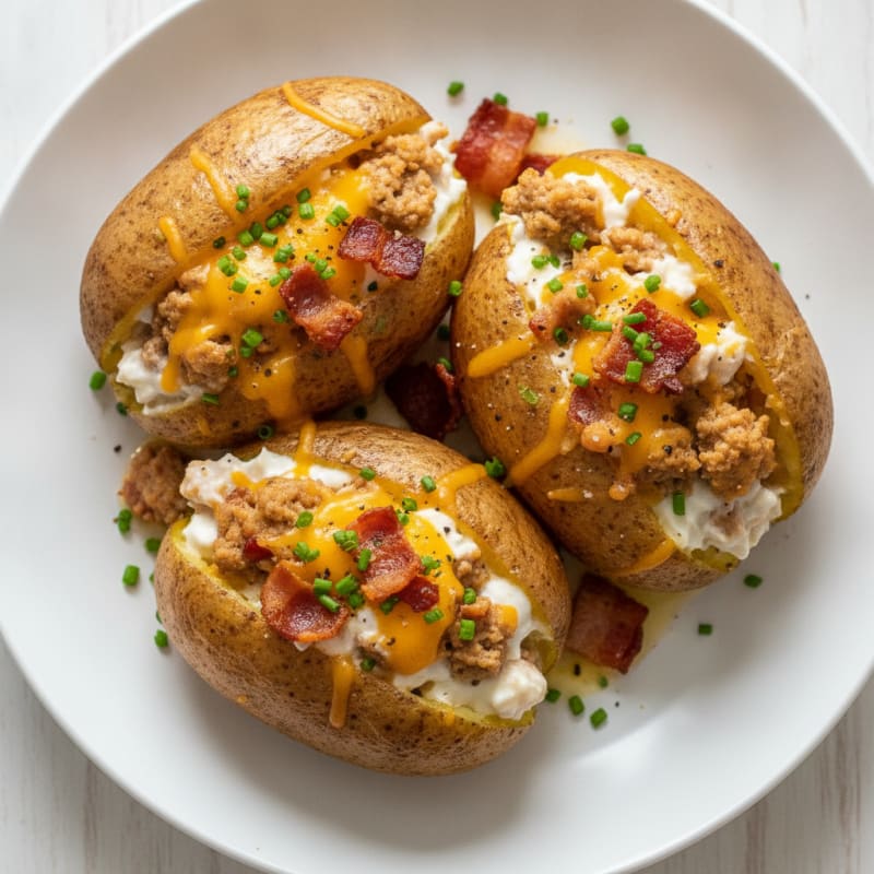 Bacon Cheddar Stuffed Potatoes