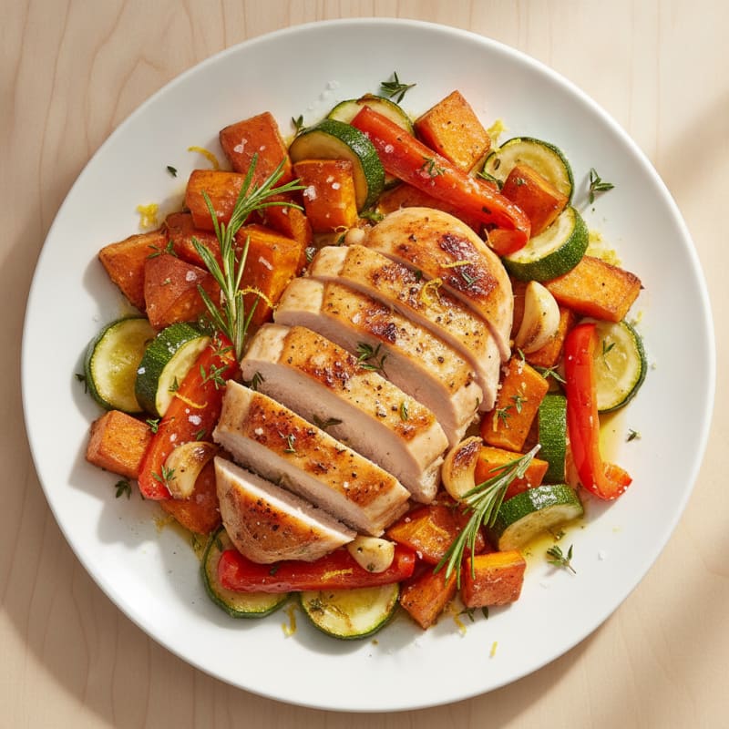 Lemon Herb Roasted Chicken with Vegetables
