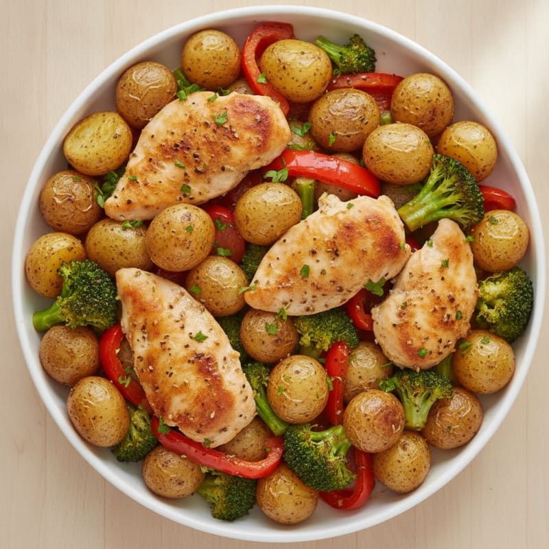 Sheet Pan Lemon Herb Chicken and Veggies