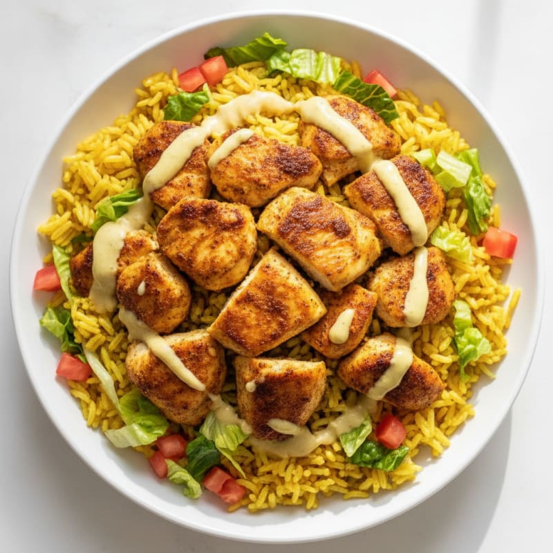 Halal Chicken and Rice Platter