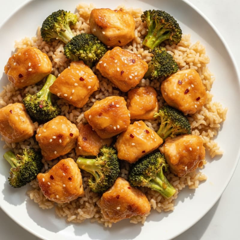 Baked Orange Chicken and Broccoli