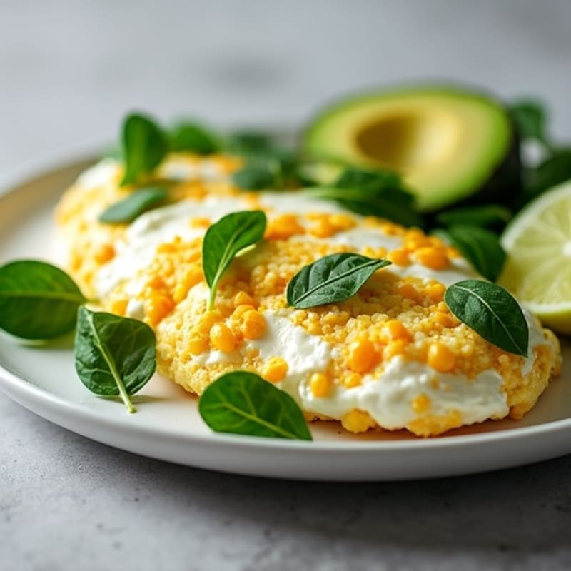 Egg White and Spinach Scramble with Cottage Cheese