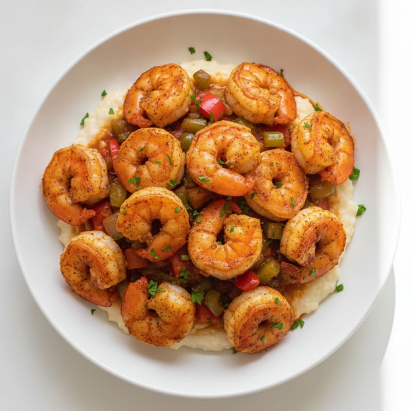 Cajun Shrimp with Creamy Grits