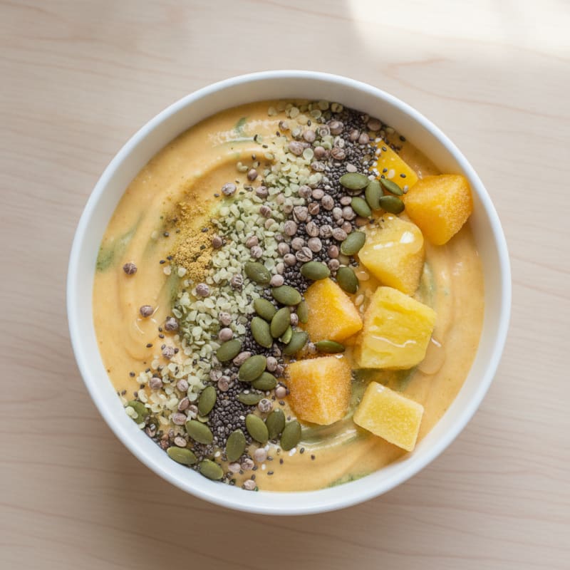 Tropical Fruit and Nut Smoothie Bowl
