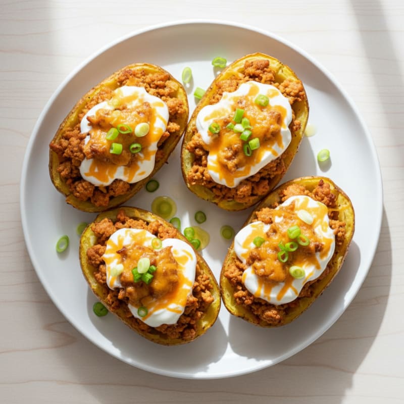Creamy Loaded Baked Potato Boats